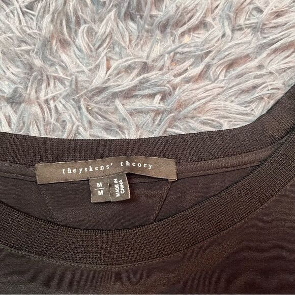 Theyskens' Theory Black Long Sleeve Silk Sweater Size M - Picture 2 of 6